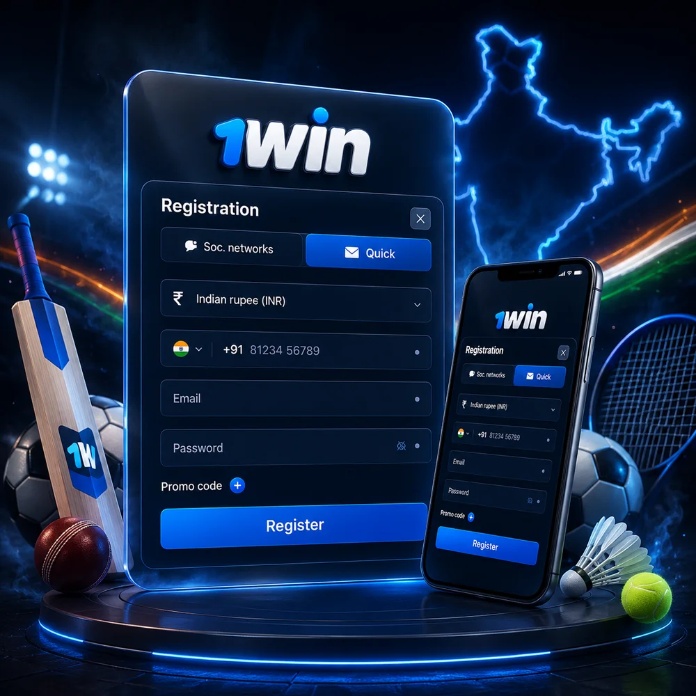 Register on 1 win casino India